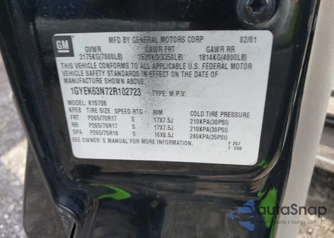 2002 Cadillac Escalade Standard from USA, damaged, VIN 1GYEK63N72R102723